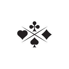 card suits icon. Element of gambling for mobile concept and web apps. Thin vector icon for website design and development, app development. Premium icon
