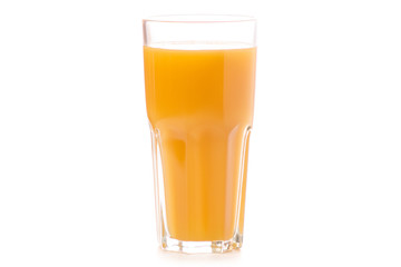 Fototapeta na wymiar A glass of juice of an orange peach mango