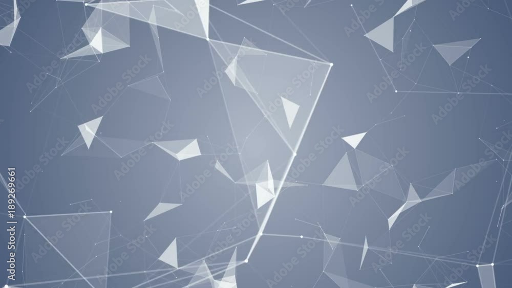 Poster rotating model of a clean network. cinematic plexus background. seamless loop.