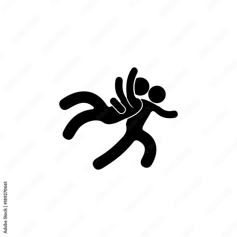 Poster reception in judo icon. elements of fighting icon. premium quality graphic design icon. simple singl
