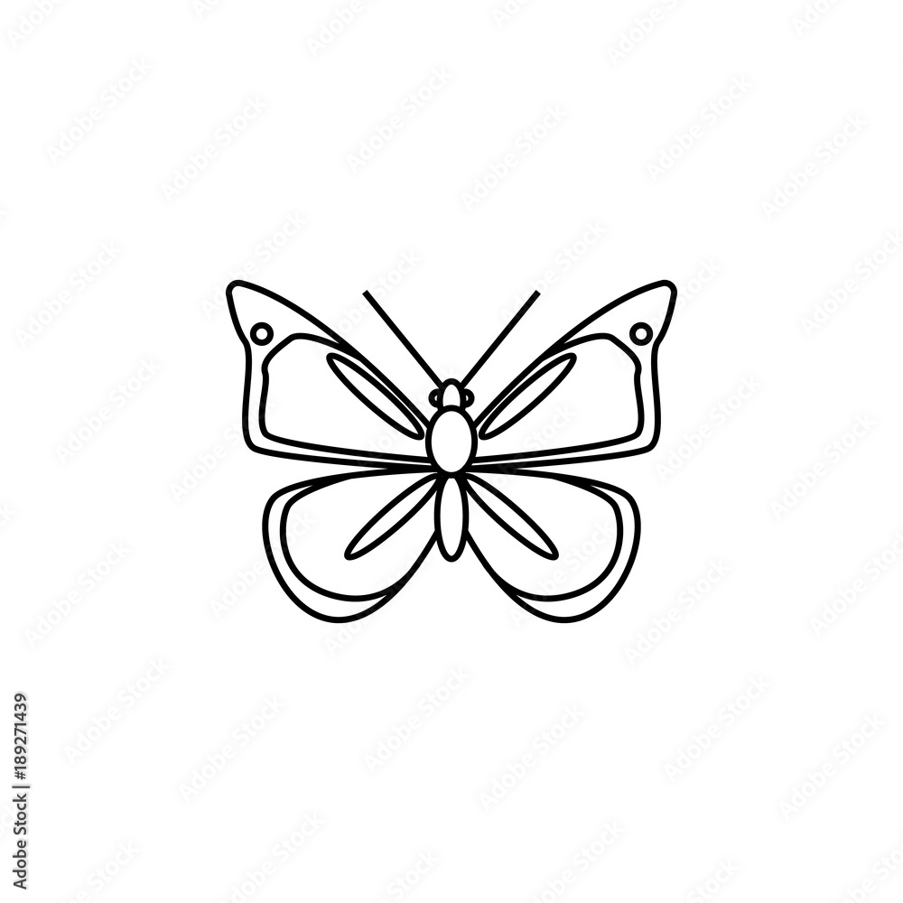 Poster insect stick... icon. insect world elements icon. premium quality graphic design icon. simple line i