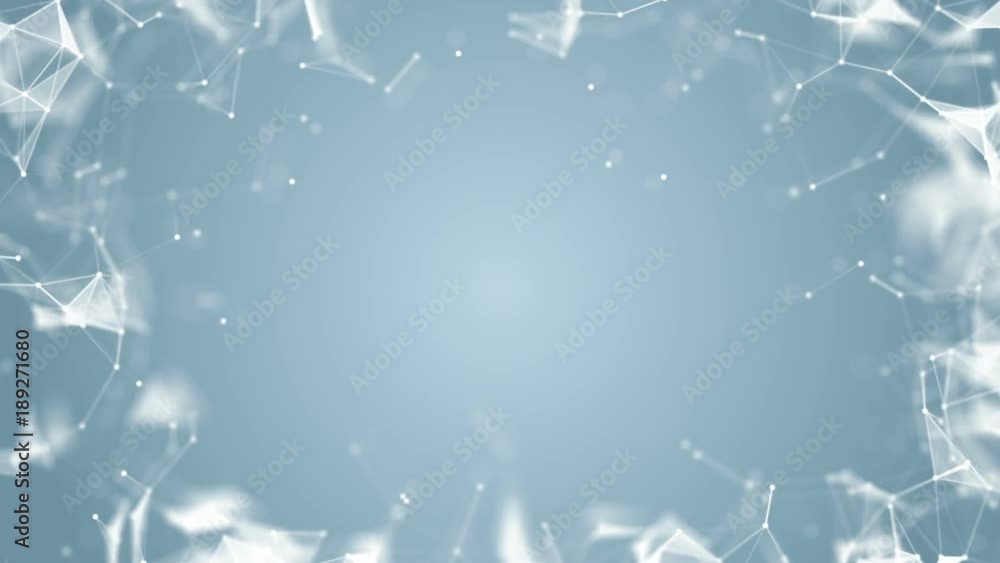 Poster parallax plexus network. place for text. cinematic plexus background. seamless loop.