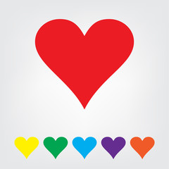 heart icon set vector illustration.