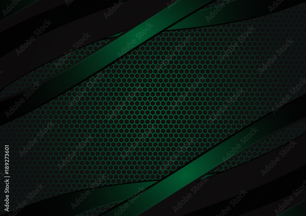 Poster black and green geometric abstract vector background with copy space with copy space modern design