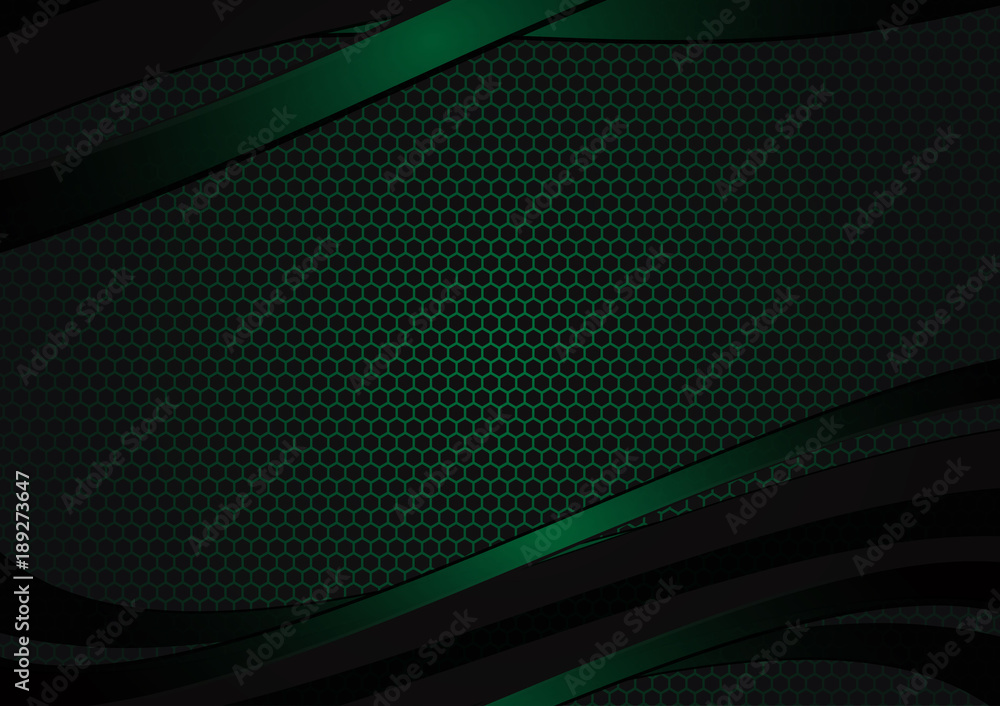 Poster black and green geometric abstract vector background with copy space with copy space modern design f