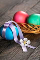 Colorful festive easter eggs