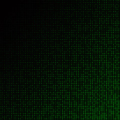 Streaming binary code background vector illustration. Data matrix