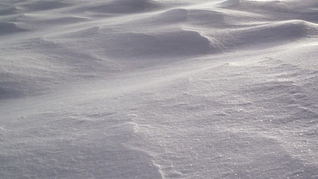 雪紋 風紋 と風で流れる雪