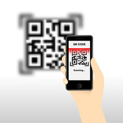QR Code for mobile payment, Digital code easy pay, Vector, Illustration