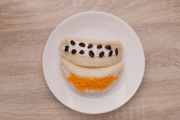Thai Desserts./Thai dessert Golden threads,Foi thong,Rolled egg yolk thread.