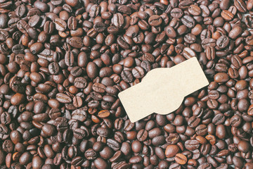Coffee beans close-up, background