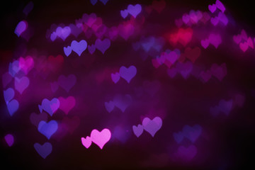 Blurred hearts. Valentines day background