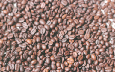 Coffee beans close-up, background