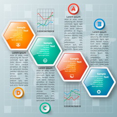 Abstract 3D Paper Infographics
