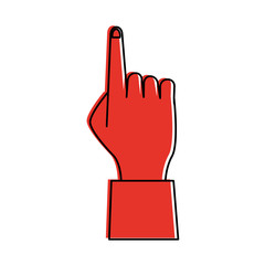 Obraz premium Hand touching something icon vector illustration graphic design