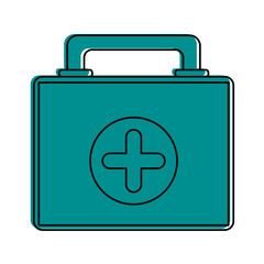 First aid suitcase icon vector illustration graphic design