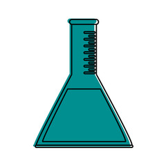 Chemistry flask lab icon vector illustration graphic design