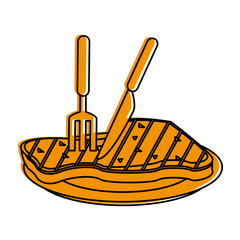 Beat with cutlery icon vector illustration graphic design