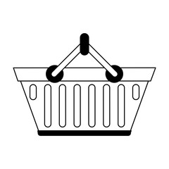 Shopping basket isolated icon vector illustration graphic design