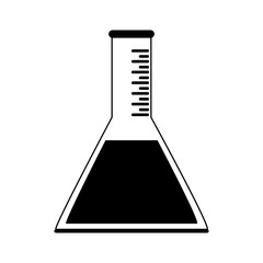 Chemistry flask lab icon vector illustration graphic design