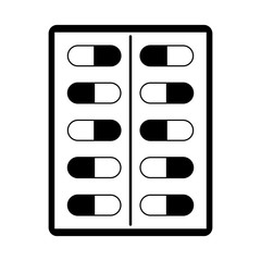 Obraz premium Medicine pills tablet icon vector illustration graphic design