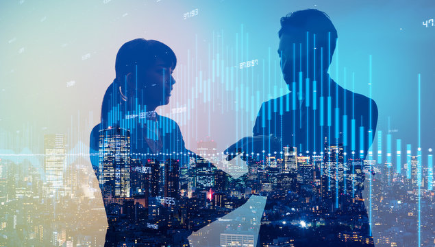 Financial technology concept.