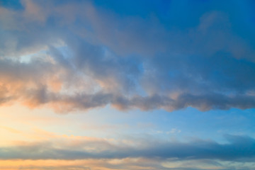 clouds in the sky at dawn