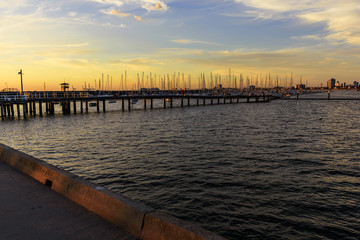 Obraz premium Melbourne City, St. Kilda Pier