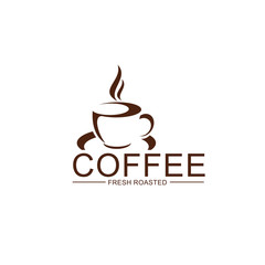 Vector coffe cup steam icon for coffeeshop design