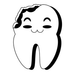 kawaii tooth icon image