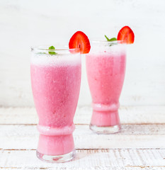 a glass of strawberry