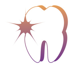tooth with pain icon