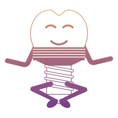 Obraz premium kawaii tooth icon image