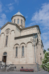 Fototapeta na wymiar The Kashveti Church of St. George in central Tbilisi. Republic Of Georgia
