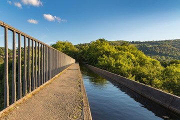 Fototapeta premium View over the Pontcysyllte Aqueduct near Trefor in Wrexham, Wales, UK