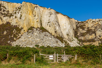 Landscape between Holyhead Breakwater Country Park and North Stack, Isle of Anglesey, Wales, UK