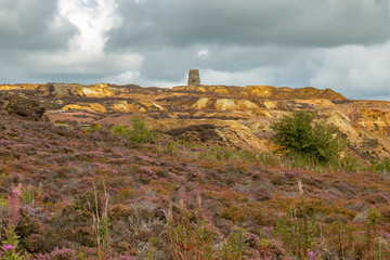 Fototapeta na wymiar Former copper mine Parys Mountain near Amlwch on the Isle of Anglesey, Wales, UK