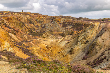 Former copper mine Parys Mountain near Amlwch on the Isle of Anglesey, Wales, UK