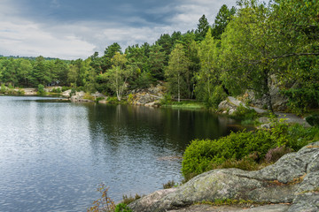 Fototapeta na wymiar Norway, Baneheya lakeside view