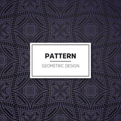 Ethnic floral seamless pattern with mandalas