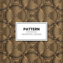 Ethnic floral seamless pattern with mandalas