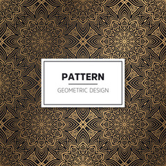 Ethnic floral seamless pattern with mandalas