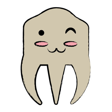 kawaii tooth icon image