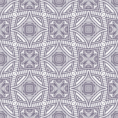 Ethnic floral seamless pattern with mandalas