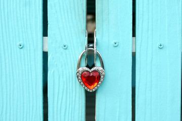 heart  locks my blue door