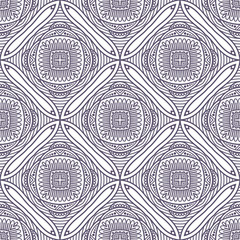 Ethnic floral seamless pattern with mandalas