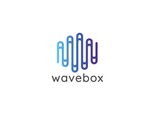 abstract audio signal wave for business, apps, technology, or data logo icon. symbol template Vector illustration.