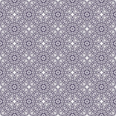 Ethnic floral seamless pattern with mandalas