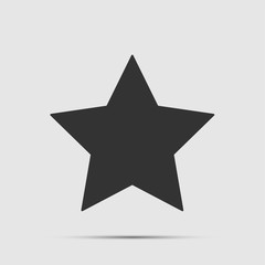 Fototapeta premium Star icon,Award symbol black icon on white background.