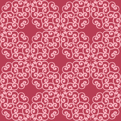 Red floral seamless pattern